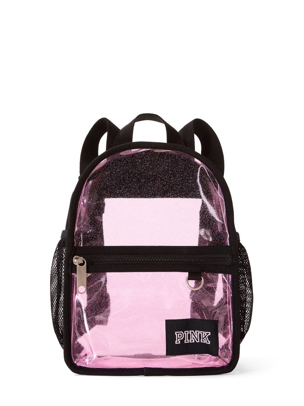 PINK Victoria's Secret Pink Glitter Clear Mini Kids Backpack